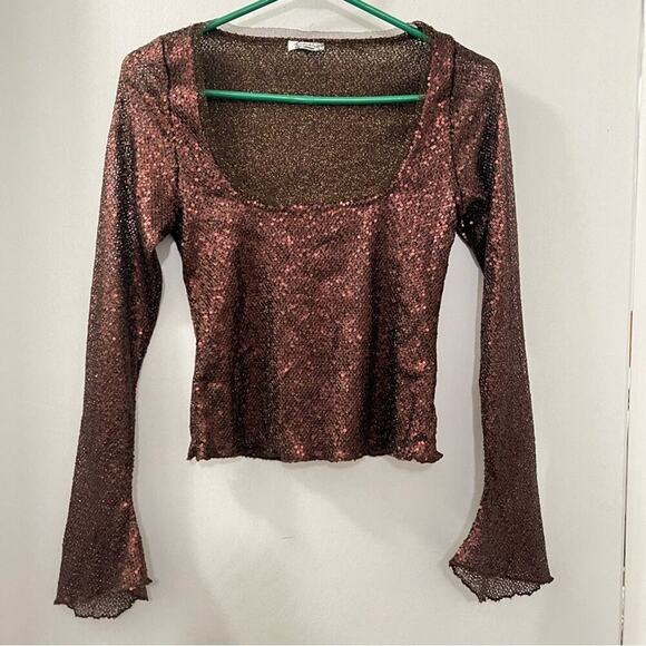 Free People Late Night Disco Layering Top Size Small - Picture 5 of 7